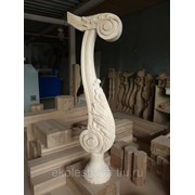 Резные заходные столбы Л-02 из дуба, бука, ясеня, сосны фото