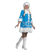 Новогодний костюм для взрослых Снегурочка вышивка фото