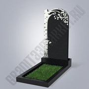 Памятник из черного гранита фото
