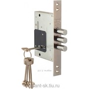 Замок врезной сувальдный 257, L никель 5 кл. фото