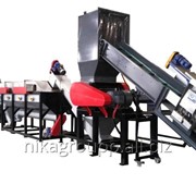 Моечно-дробильная линия для переработки полигонной пленки фото