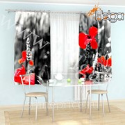 Маки арт.ТФК2915 v4 (145х180-2шт) фотошторы (штора Габардин ТФК) фото