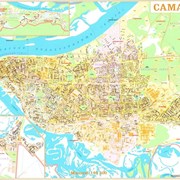 Карта Самара настенная 150х200 см фото