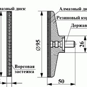 Круги алмазные на эластичной основе 95 мм фото