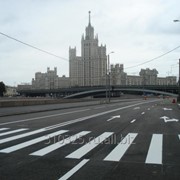 Дорожная разметка термопластиком фото
