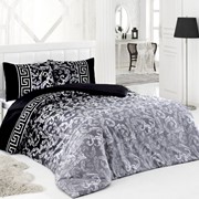Комплект постельного белья Silvery Серебристо-чёрный, сатин, 100% хлопок, 1,5х фото
