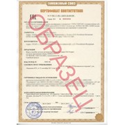 Сертификат соответствия Таможенного союза фото