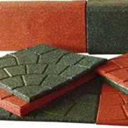 Бордюры и плитка из резиновой крошки фото