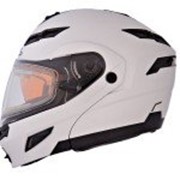 SOL Снегоходный шлем модуляр с двойным стеклом SM-1 Solid PEARL WHITE. фото