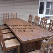 Столы и стулья из массива фото