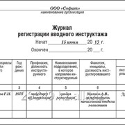 Журнал регистрации вводного инструктажа фото
