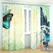 Бабочка абстракция арт.ТФА3344 (145х275-2шт) фотошторы (штора Сатен ТФА) фото
