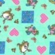 Ткань постельная Фланель 170 гр/м2 90 см Набивная/детская Попугай Кеша на бирюзовом 158-2/S049 MKV фото