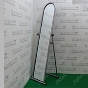 Зеркало торговое напольное, 39W*49,5D*142H, рама серебро, CO217 фото