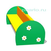 Двухсторонняя уличная скамейка Холмик с ромашками МАФ-07.09 фото