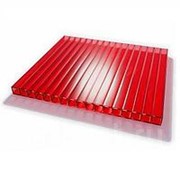Сотовый поликарбонат 6 мм красный Novattro 2,1x12 м (25,2 кв,м), лист фото