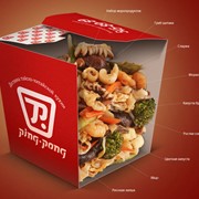 Рисовая лапша с морепродуктами. фото
