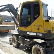 Корейский экскаватор колесный Volvo EW55 2002 г. фото
