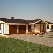 Жилой дом индивидуальный из сендвич-панели фото