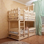 Детская игровая двухъярусная кровать Abra-Kids фото