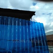Кровельный монолитный поликарбонат 0,8 мм. Синий фото