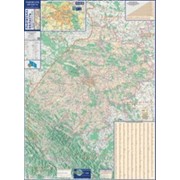 Карта автошляхів Львівська область 140х100см М 1:200 000 ламинированная/на планках Код товара 222708 фото