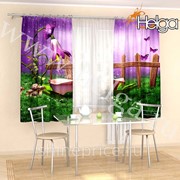 Цветочный душ арт.ТФК2075 (145х180-2шт) фотошторы (штора Габардин ТФК) фото