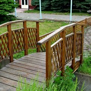 Деревянные ландшафтные мостики фото