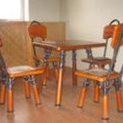 Комплект кованой мебели для пивного бара. фото