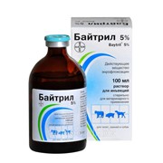 Байтрил 5% инъекций 100мл фото