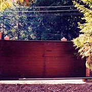 Сдвижные консольные ворота фото