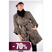 Шуба меховая теленок VLRS 8094-leopar pony фото