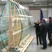 СТЕКЛО ЗАКАЛЕННОЕ ГНУТОЕ ТРИПЛЕКС 10+10 2850Х1750 ОТДЕЛКА КРОМКИ фото