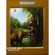 Сергий Радонежский - Красочная Икона, Писанная С Вдохновением Код товара: ОГр-05 фото