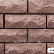 Силикатный облицовочный кирпич полнотелый полуторный темно-коричневый рустированный тычок КЗСК фото