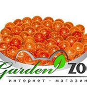 Грунт стеклянный №38 100шт круглый мелкий оранжевый фото
