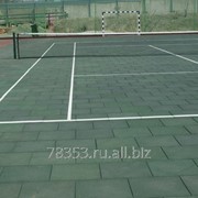 Плитка резиновая для спортивных площадок фото