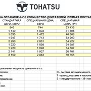Специальные цены на лодочные моторы Tohatsu  фотография