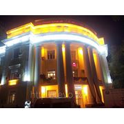 Подсветка фасада здания отеля "Soluxe Hotel Almaty" фотография