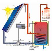Применение системы нагрева воды с помощью солнечных коллекторов фотография
