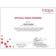 Сертификат представительства VIQUA в Украине
