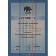 Данный сертификат подтверждает, что компания Альянс Декор — официальный дилер Капарол и уполномочена обеспечивать профессиональную сервисную поддержку по применению продуктов торговой марки Caparol, Германия.
