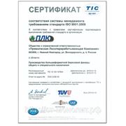 Большеформатная березовая фанера Сертификат TIC