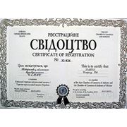 Регистрационное свидетельство , о том что ООО "САЛЕКС" является членом Киевской торгово-промышленной палаты и Торгово-промышленной палаты Украины