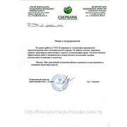 Отзыв о сотрудничестве от Дочернего банка АО "СБЕРБАНК РОССИИ"