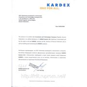 сертификат официальный дистрибьютер KARDEX SYSTEM AG в России