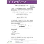 Сертификат на доводчики серии NHN-80