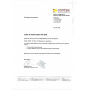 Сертификат Contex для Vista Systems