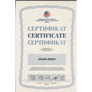 Сертификат участника международной выставки «Мебельные технологии, комплектующие, текстиль 2009»