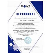 Сертификат Vista Systems Mount